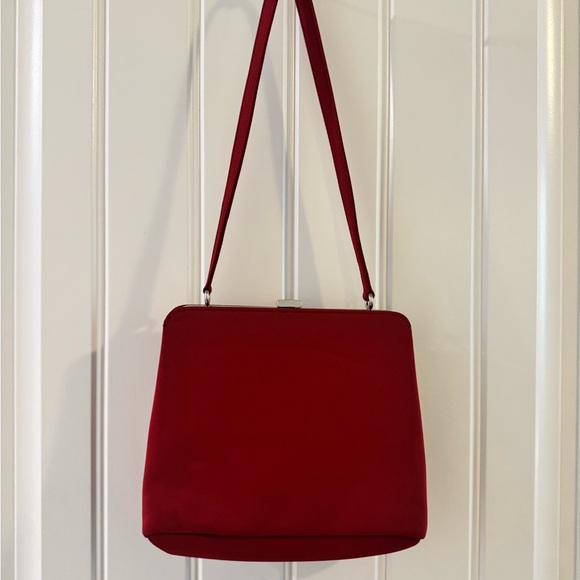 Vintage Esprit Deep Red Shoulder Bag - Picture 2 of 9